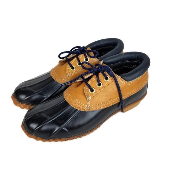 Sporto Duck Shoes Rain Shoes Navy Tan Women's Size 6 - Picture 1 of 10
